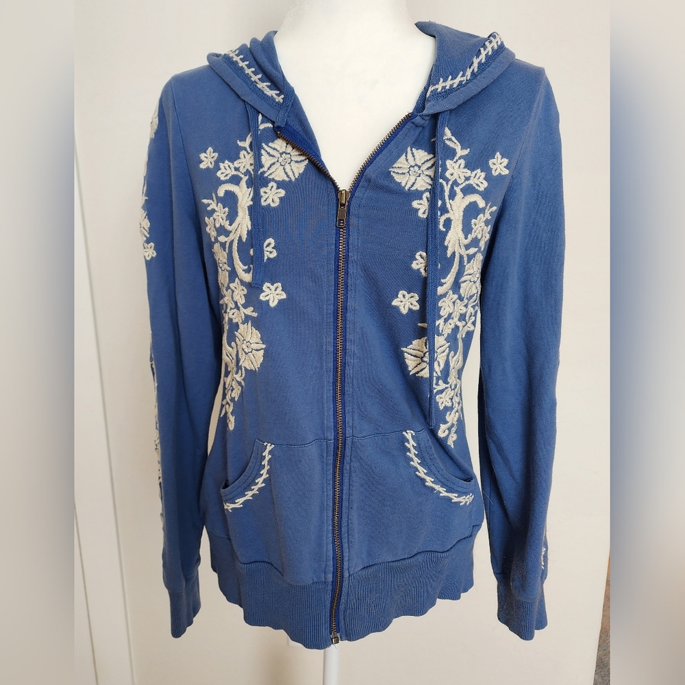 Blue INC Zip up Hoodie sz Large